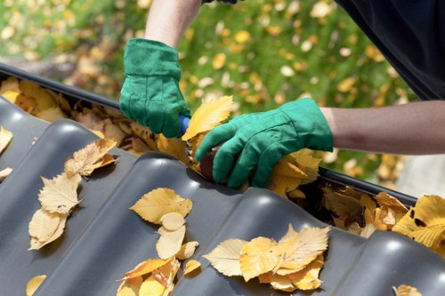 Inspection of skip hire site with notes